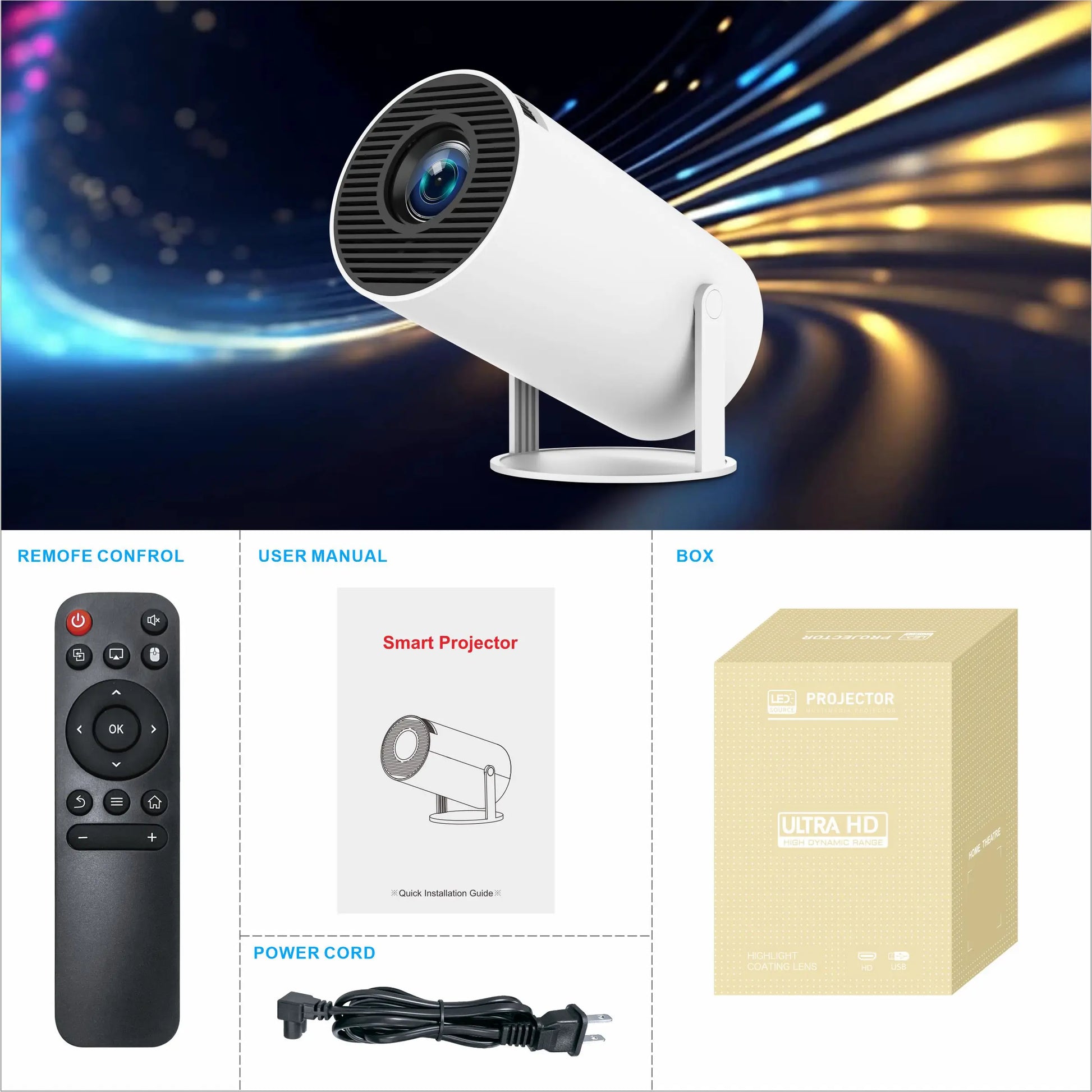 Mini Projector Smart Home 4k